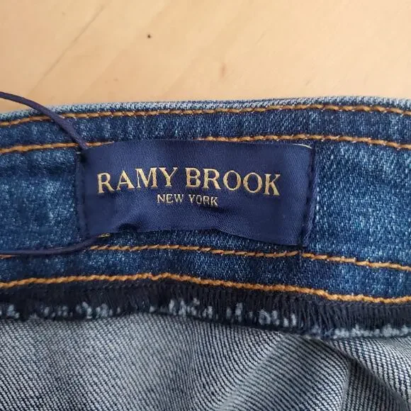 Ramy Brook Monica Button Front Midi Dress Medium Wash Denim Blue USA Size 38 New - Picture 7 of 11